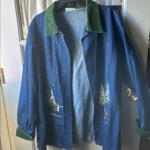 denim jacket / runs big